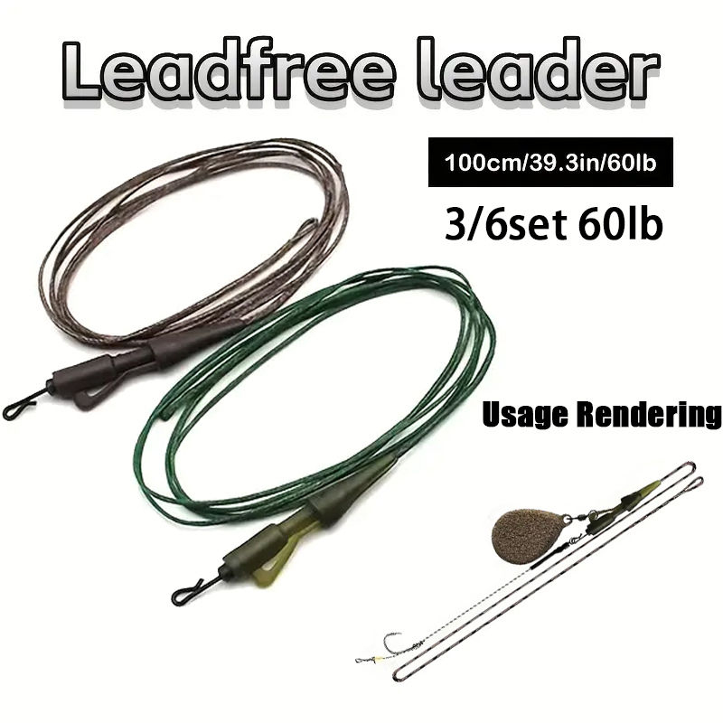 Leader Line - 3/6 قطعة CarpCarp خيط صنارة الصيد
