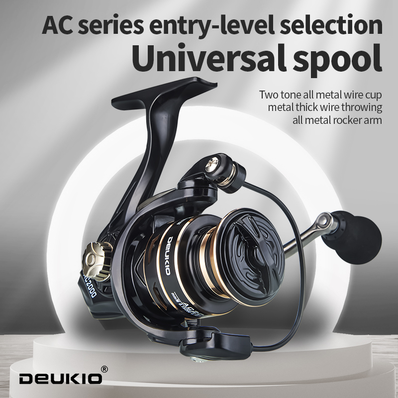 بكرة DEUKIO مع مقبض بكرة معدني - مراجعة Daiwa Reel Bg وسعره