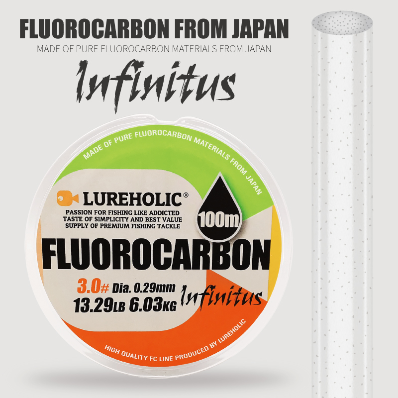 Lureholic إنفينيتي Utra لينة 1 - مراجعة Fluorocarbon Line وسعره